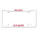 Auto License Frame w/ 4 Holes & Large Bottom Jutted Panel